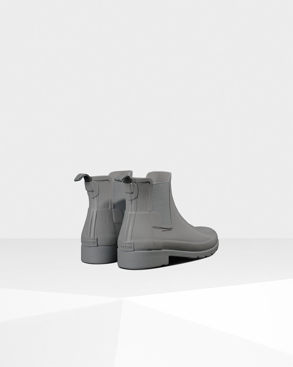 Botas Chelsea Hunter Feminina Cinzentas - Refined Gloss Slim Fit - 50LWQHVNE
